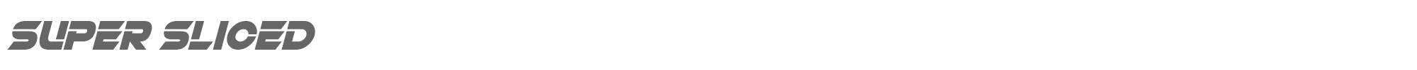 Sample characters Super Sliced Font